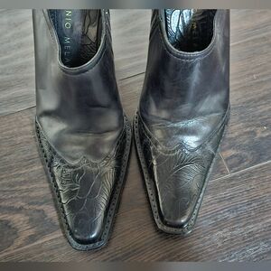 Antonio Melanie Leather Shoe Booties Black Size 7 EUC